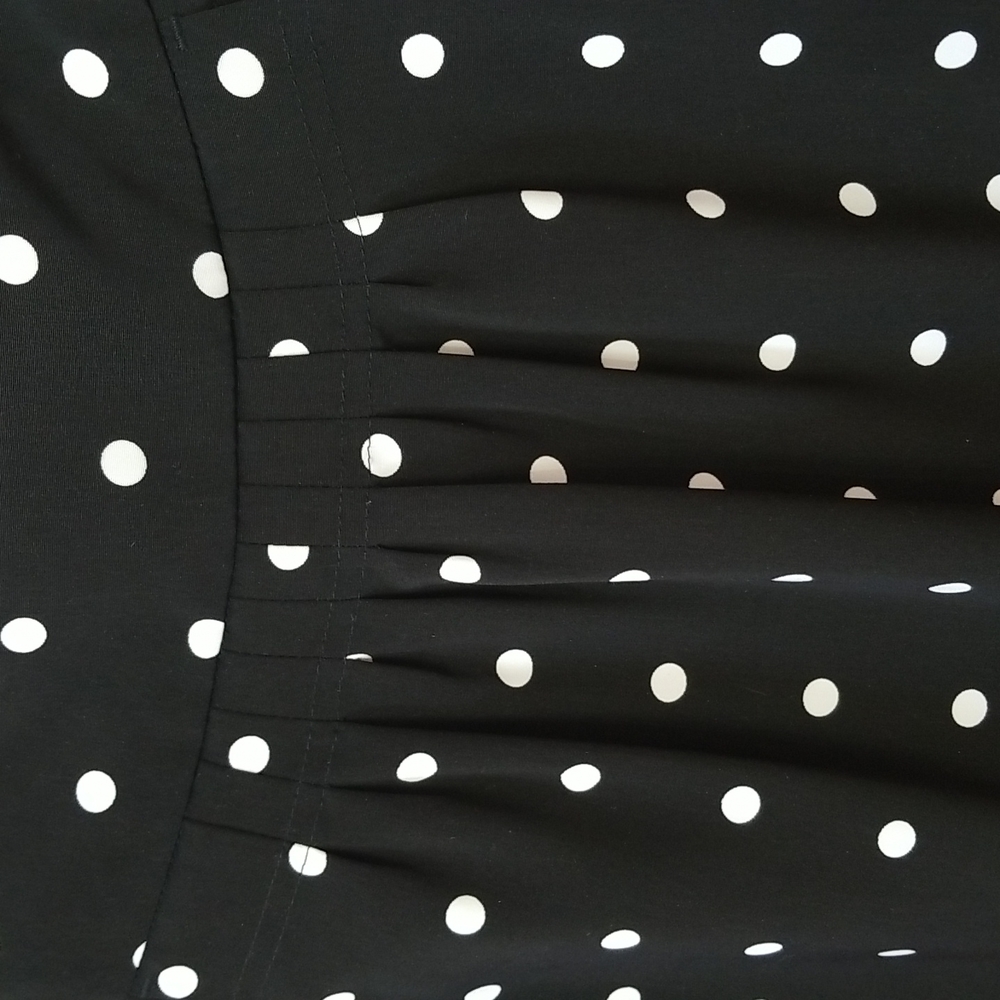 Worthington petite black polka dot skirt, size 4P - Picture 6 of 12